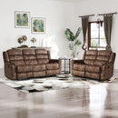 Bonzy Home Manual Recliner Sofa Set – Fabric Loveseat & 3-Seat Reclining Sofa for Living Room