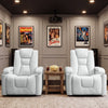 Bonzy Home Electric Power Recliner Chairs Set of 2, USB Ports and Cup Holders Adjustable Backrest Home Theater Seating, Reclining Chair with Hidden Arm Storage