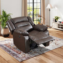 Bonzy Home Power Recliner Chair, Oversized Electric Leather Reclining Chair with Thick Cushion, USB Charge Port, Comfortable Single Sofa for Living(recliner) Room, Brown