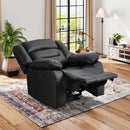 Black Faux Leather Power Recliner Chair