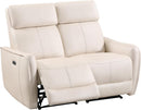 Ebello Power Reclining Loveseat Sofa, 2-Seater Faux Leather Electric Recliner with USB and Type-C Charging Ports for Small Spaces, Beige