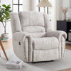 Bonzy Home Manual Recliner Faux Leather Single Reclining Chair Sofa for Living Room Bedroom, White