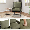 Bonzy Home Accent Chair Set of 2 Mid Century Modern Armchair with Metal Frame Upholstered Reading Chair Living Room Chairs for Bedrooms Living Room Home Office, Green