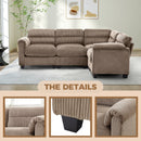 Bonzy Home Modular Sectional Sofa, L‑Shaped Couch,  Configurable for Living Room & Family Room; Brown