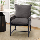 Bonzy Home Accent Chair Mid Century Modern Armchair with Metal Frame Upholstered Reading Chair Living Room Chairs for Bedrooms Living Room Home Office,