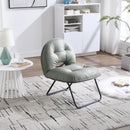 Bonzy Home Casual Chair Patio Accent Chair Upholstered Metal Frame Portable Chair Bedroom Side Chair Picnic Home and Garden Chair