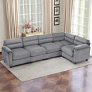 Bonzy Home Convertible Sectional Sofa, L‑Shaped Couch, Ultra‑Comfort Seating – Configurable for Living Room & Family Room; Gray