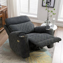 Bonzy Home Electric Power Recliner with USB Ports and Cup Holders Home Theater Seating Reclining Chair