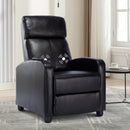 Bonzy Home Electric Recliner with Massage Therapy Set of 2, and Adjustable Footrest, Black