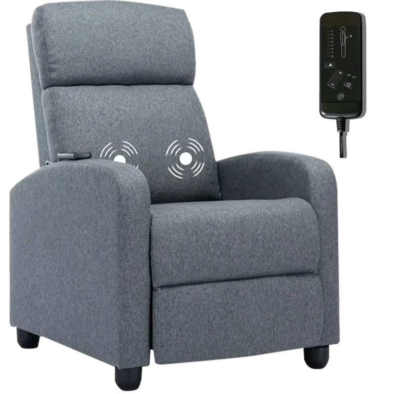 Bonzy Home Electric Recliner with Massage Therapy, for Living Room & Bed Room, Grey, 2pcs