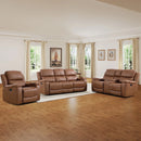 Bonzy Home Manual Recliner Sofa Furniture Set, Manual Recliner Chair, Manual Loveseat and 3 Seat Recliner Sofa Couch Set for Living Room