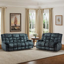 Bonzy Home Manual Recliner Sofa Living Room Furniture Set Adjustable Backrest, Manual Recliner Chair, Manual Loveseat and 3 Seat Recliner Sofa Couch Set for Living Room