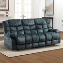 Bonzy Home Manual Reclining Sofa Adjustable Backrest,3 Seat Recliner Couch Sofa with Overstuffed Arms and Back Sofa Set for Living Room
