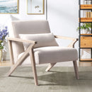 Bonzy Home Mid Century Accent Chair, Single Sofa Armchair for Living Room, Bedroom, Balcont,Beige