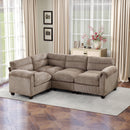 Bonzy Home Modular Sectional Sofa, L‑Shaped Couch,  Configurable for Living Room & Family Room; Brown