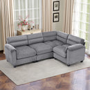Bonzy Home Modular Sectional Sofa, L‑Shaped Couch, Ultra‑Comfort Seating – Configurable for Living Room & Family Room; Gray