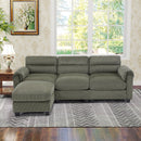 Bonzy Home Modular Sectional Sofa With Ottoman, Ultra‑Comfort Seating – Configurable for Living Room & Family Room; Green