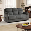 Bonzy Home Electric 3-Seat Recliner Sofa — Power Electric Recliner Chair with Remote Control & Side Pockets, Compact Home Theater Seating for Small Spaces, Gray