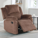 Bonzy Home Recliner Sofa with Soft Padded Headrest and Armrest for Living Room and Bedroom Theater Reclining Chair Brown