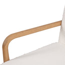 Chiye 26" Wide Soft Upholstered Lamb's Wool Armchair With One Pillow