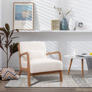 Chiye 26" Wide Soft Upholstered Lamb's Wool Armchair With One Pillow