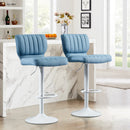 Decola Modern Swivel Height Adjustable Bar Stool with Backrest (Set of 2)
