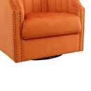 Graydin 29.7"W Nailhead Trim Upholstered Swivel Barrel Chair