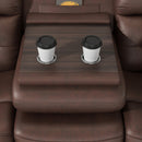 Grossberndt 85''W Genuine Leather Reclining Sofa