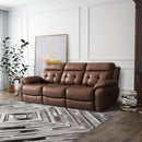Grossberndt 85''W Genuine Leather Reclining Sofa