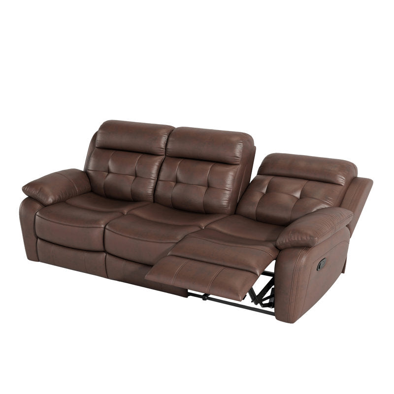Grossberndt 85''W Genuine Leather Reclining Sofa