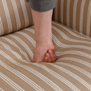 Ioannis 30.7" Wide Contemporary Super Soft Striped Push Back Recliner