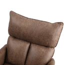 Luxora 29.5" Wide Contemporary Super Soft Vegan Leather Push Back Recliner With Wooden Legs