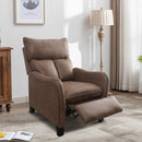Luxora 29.5" Wide Contemporary Super Soft Vegan Leather Push Back Recliner With Wooden Legs