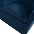 Lydia 29.5" Wide Velvet Upholstered Swivel Barrel Chair