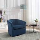 Lydia 29.5" Wide Velvet Upholstered Swivel Barrel Chair