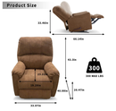 Bonzy Home Recliner Sofa with Soft Padded Headrest and Armrest for Living Room and Bedroom Theater Reclining Chair Brown