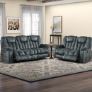 Bonzy Home 2 Pieces Recliner Sofa Chair Furniture Set, Overstuffed Reclining Loveseat Recliner Couch and Wide 3PC Bonded Recliner Chair Set for Living Room, Olive-green(Loveseat+Sofa)