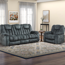 Bonzy Home 2 Piece Reclining Living Room Set, Soft Fabric Manual Recliner Sofa Furniture Set, Included Recliner Chair with Massage and Heat and 3 Seat Recliner Sofa,Olive-green(Recliner+Sofa)