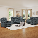 Bonzy Home 3 Pieces Recliner Sofa Furniture Set, Manual Recliner with Massage and Heat, Loveseat Recliner Chair and 3 Seat Reclining Couch Set for Living Room, Olive-green(Recliner+Loveseat+Sofa)