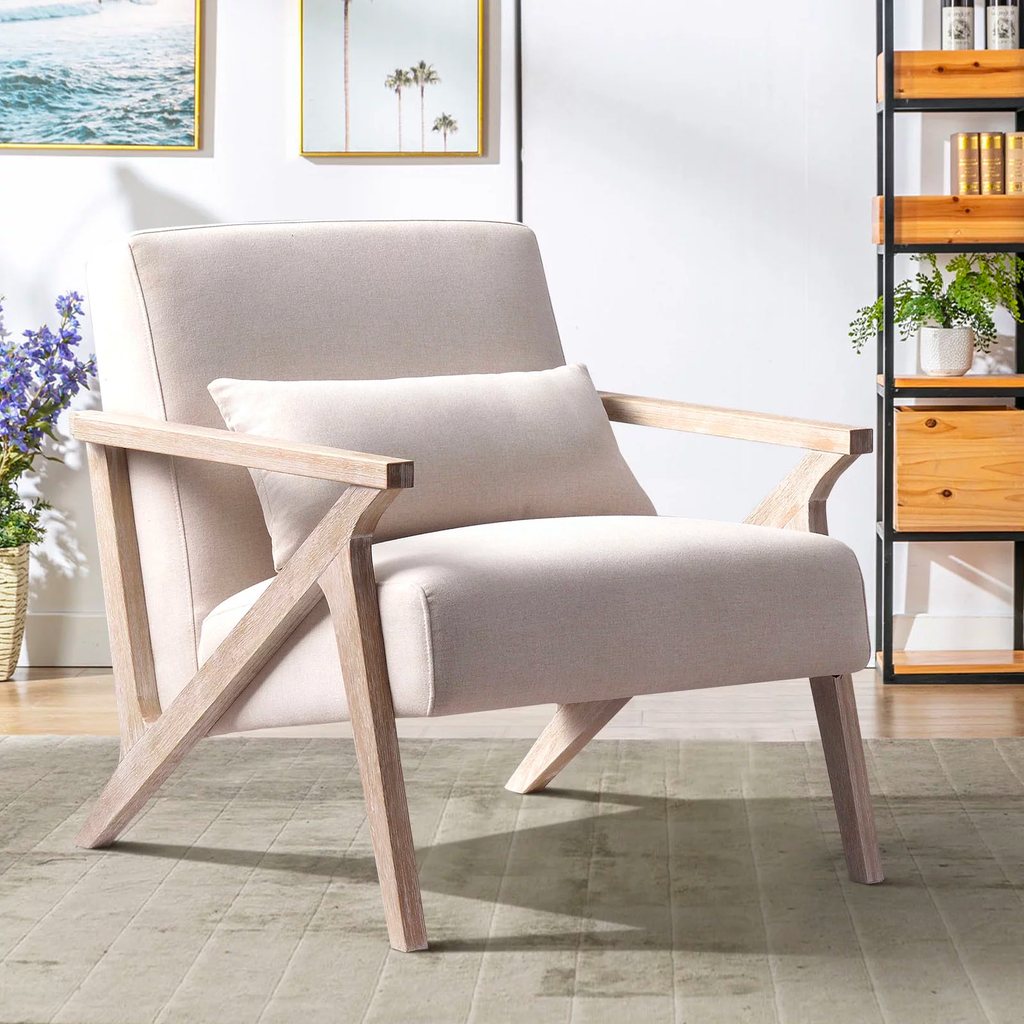 Bonzy Home Mid Century Accent Chair, Single Sofa Armchair for Living R Bonzy Home Mid Century Accent Chair, Single Sofa Armchair for Living R