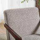 Bonzy Home Modern Fabric Accent Chair,Plaid Armchair with Unique Arrow Arm Design, Bohemian Style Comfy Single Chair for Small Spaces