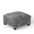 Ebello Modular Storage Ottoman, Corduroy Multifunctional Stool & Side Table, Compatible with Sectional Sofa Set for Living Room, Gray