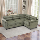 Bonzy Home Modular Sectional Sofa, L‑Shaped Couch, Ultra‑Comfort Seating – Configurable for Living Room & Family Room; Green