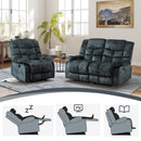 Bonzy Home Manual Reclining Chair Double Recliner Loveseat Sofa Set Adjustable Backrest Living Room Sets