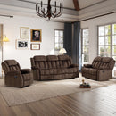 Bonzy Home Manual Reclining Sofa,3 Seat Recliner Couch Sofa with Overstuffed Arms and Back Sofa Set for Living Room