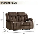 Bonzy Home Manual Reclining Chair Double Recliner Loveseat Sofa Set for Living Room