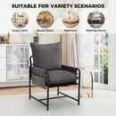 Bonzy Home Accent Chair Mid Century Modern Armchair with Metal Frame Upholstered Reading Chair Living Room Chairs for Bedrooms Living Room Home Office,