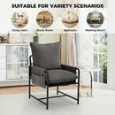 Bonzy Home Accent Chair Set of 2 Mid Century Modern Armchair with Metal Frame Upholstered Reading Chair Living Room Chairs for Bedrooms Living Room Home Office, Gray