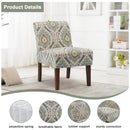Bonzy Home Accent Chair Bohemia Upholstered Armchair Comfort Reading Chair with Wood Frame for Living Room Bedroom