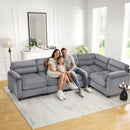 Bonzy Home Convertible Sectional Sofa, L‑Shaped Couch, Ultra‑Comfort Seating – Configurable for Living Room & Family Room; Gray